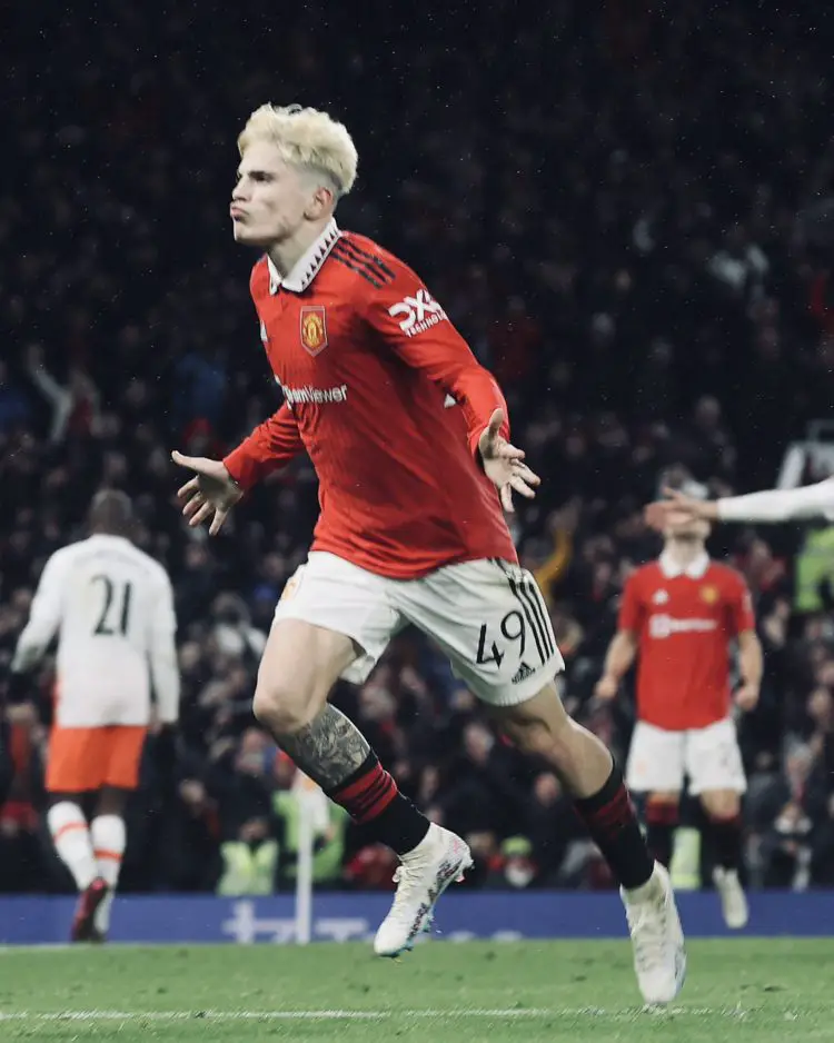 Alejandro Garnacho celebrates his goal - Courtesy Photo