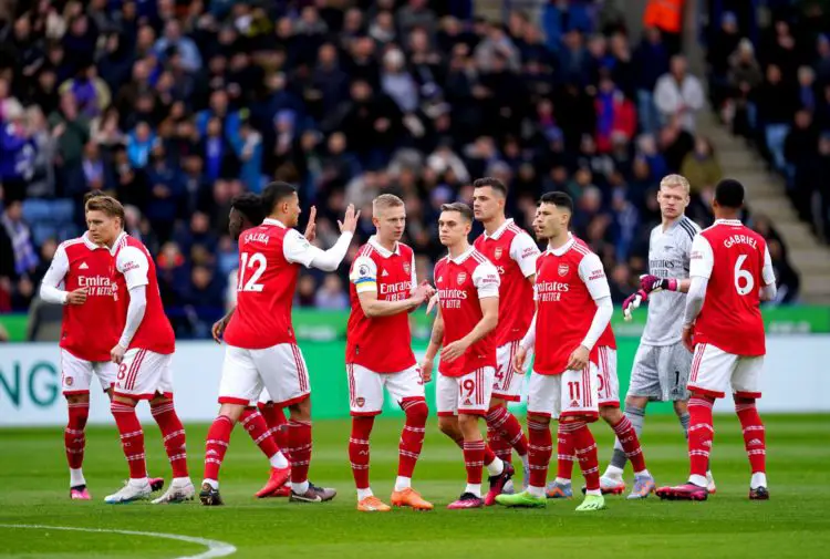 Arsenal celebrating one of their goals against Everton - Courtesy Photo