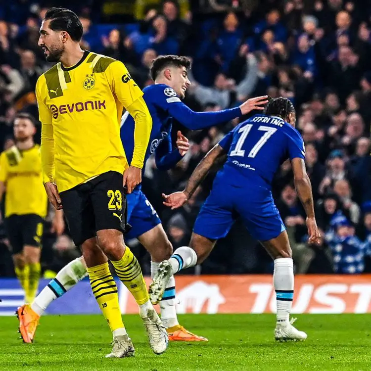 Goal scorers Raheem Sterling and Kai Havertz celebrating - Courtesy Photo
