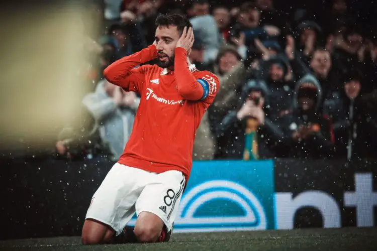Bruno Fernandes celebrating his goal - Manchester United media