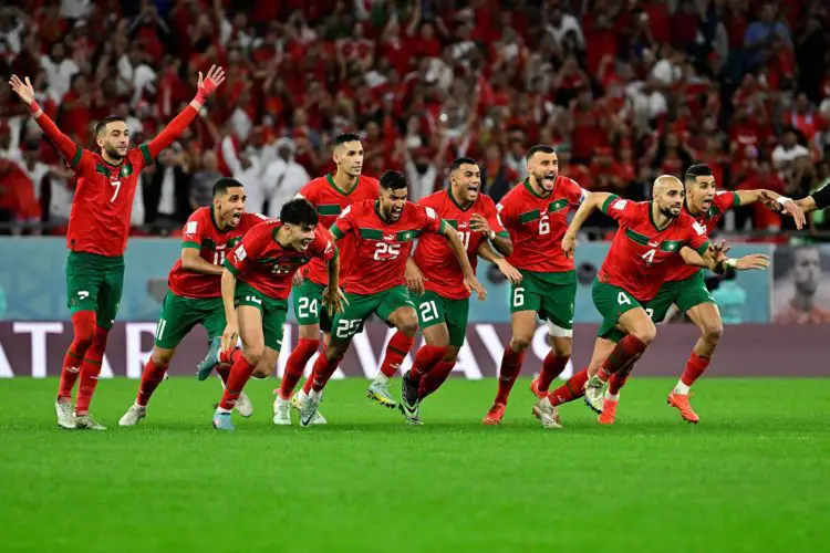 Morocco celebrating their win against Brazil - Courtesy Photo