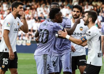 Real Madrid star Vinicius Jr racially abused during La Liga match against Valencia